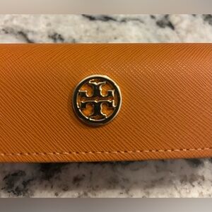 Tory Burch Burnt Orange Textured Sunglass Case